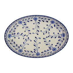 Le Souk Ceramique - Stoneware Poultry Platter, Azoura Design - Serving And Salad Bowls