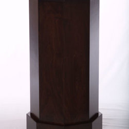 Dark Espresso Wood Octagon Pedestals - Furniture