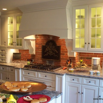 Brick Backsplash Urban Kitchen