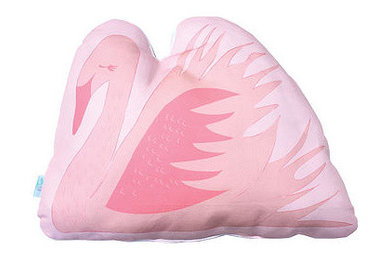 Pink Swan Cushion