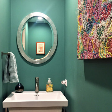 Bold Contemporary Showers, Bathrooms, and Powder Rooms