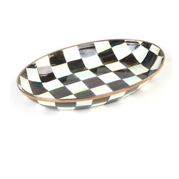 Courtly Check Enamel Oval Dish | MacKenzie-Childs - Serving Utensils