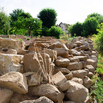 Naturnaher Hausgarten am Hang