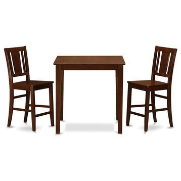 3-Piece Counter Height Table, Pub Table And 2 Dinette Chairs