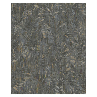 Beck Charcoal Leak Wallpaper, Swatch - Contemporary - Wallpaper - by