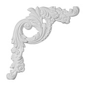 Tirana Panel Moulding CornerLeft, 16 1/2"W x 18 1/8"H x 1 1/4"P