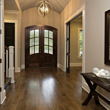 Traditional wood entry way