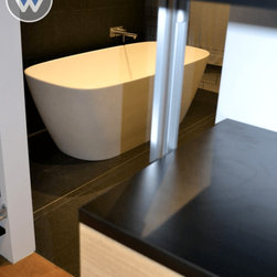 Elite Wardrobe in Black & Wood Grain - Storage and Organisation