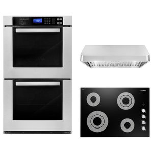 3-Piece 36" Electric Cooktop 36" Wall Mount Range Hood 30" Electric Wall  Oven - Modern - Ovens - by Cosmo | Houzz