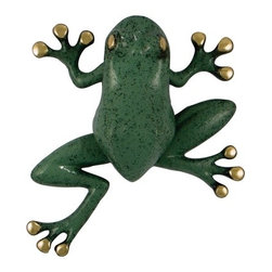 Door Knocker in Brass/green Finish - Windows And Doors