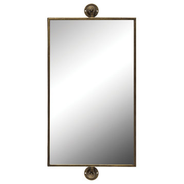 26.5"H Metal Swivel Wall Mirror, Vertical/Horizontal