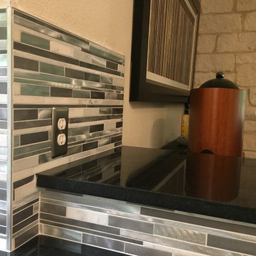 KITCHEN - Backsplash - Linear Mosaic Marble, Stone, Metal