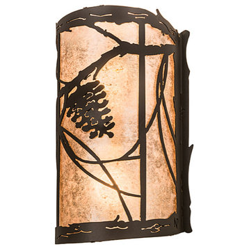 8 Wide Whispering Pines Wall Sconce