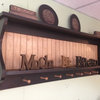 Primitive Plate Rack Wall Shelf Country Wood Display Plate and Bowl Rack Shaker