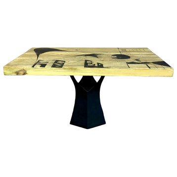 Exclusive Hand-Painted Design Hand painted coffee table (#041)