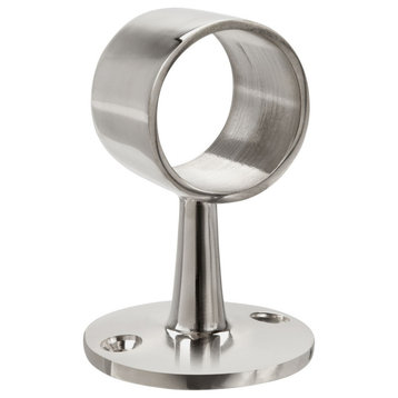 Polished Stainless Steel Flush Center Post for 1-1/2" Outside Diameter Tubing