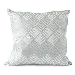 Zigzag Mist Embroidered Cushion - Decorative Pillows