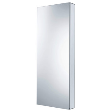 Bathroom Medicine Cabinet, Aluminum, Recessed/Surface Mount, 15"x40"