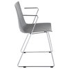 Lumisource Matcha Chair, Chrome and Gray, Set of 2