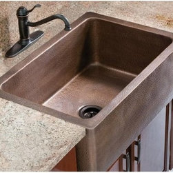 Legacy Signature Farmhouse Apron Single Bowl Copper Kitchen Sink - Kitchen Sinks
