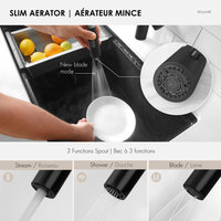 STYLISH Napoli Single Handle Matte Black Pull Down Kitchen Faucet