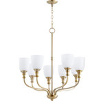 QUORUM INTERNATIONAL - QUORUM INTERNATIONAL 6811-8-80 Richmond 8-Light Chandelier, Aged Brass - QUORUM INTERNATIONAL 6811-8-80 Richmond 8-Light Chandelier, Aged BrassSeries: RichmondFinish: Aged BrassDimension(in): 32(H) x 31(W)Bulb: (8)60W Medium Base(Not Included)Diffuser Material: GlassShade Color: Satin opalUL Type: Dry