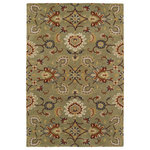 Kaleen - Kaleen Hand-Tufted Middleton Green Wool Rug, 3'x5' - The Middleton collection is a classic & traditional collection influenced by the Duchess herself. Fine elegance for today�s popular, traditional decor and the perfect fit for anyone looking for a great value to fill their decorating needs. Each rug is handmade in India of 100% wool. Detailed colors for this rug are Sage Green, Milk Chocolate Brown, Ivory, Taupe, Burgundy, Slate Blue, Copper.