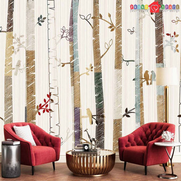 Chinoiserie Nature Trees Woods Wallpaper