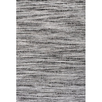 Loom Modern Strie' Black/Gray 3 ft. x 5 ft. Area Rug