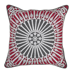 Fascination Burgandy Pillow - Decorative Pillows