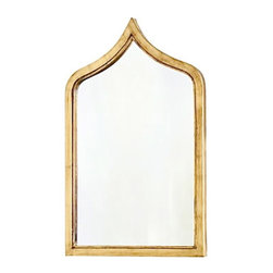 Worlds Away Zanzibar Gold Leafed Mirror - Wall Mirrors