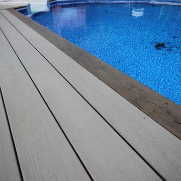 On ground pool deck using TruNorth decking
