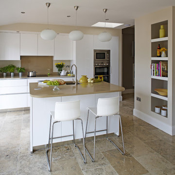 Bright and clean kitchen with a hint of yellow