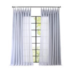 Signature Double Wide White Sheer Curtain Single Panel, 100"x108"