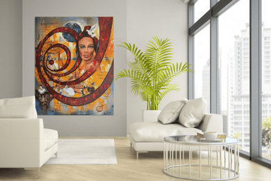 Гостиная - Дизайн интерьера - Картины художницы Дианы Маливани (2)