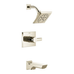 Pivotal&trade; Bath Collection: T14499-PN-B1 - Tub And Shower Faucet Sets
