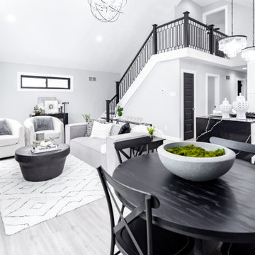 Black & White Modern Glamour with Green Accents