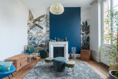 Exemple d'une salle à manger tendance.
