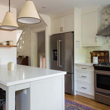 Eleventh Street- Transitional white kitchen