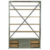 Industrial Bibliotheque Hutch With Ladder