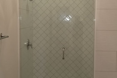 Inspiration for a modern bathroom remodel in Charlotte