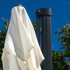 GDF Studio Atlantic Outdoor 9'8" Canopy Umbrella With Base-Beige