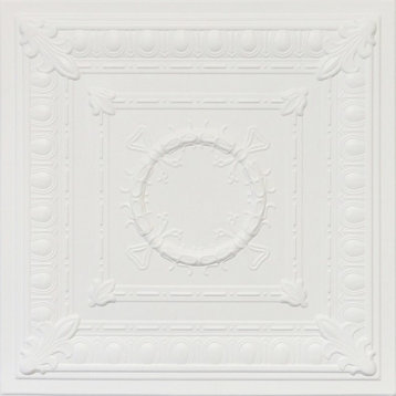 19.6"x19.6" Styrofoam Glue Up Ceiling Tiles R47 Ultra Pure White Behr Satin