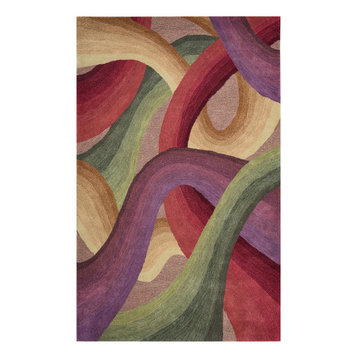 Rizzy Home Colours CL1668 Multi-Colored Abstract Area Rug, Rectangular 3'x5'