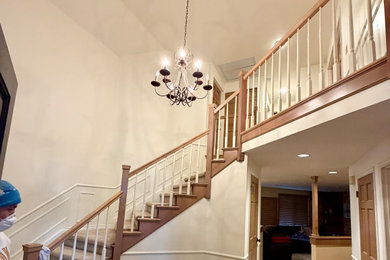 Inspiration for a mid-sized staircase remodel in Seattle