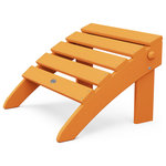 Polywood - Polywood Classic Folding Ottoman, Tangerine - Don't just sit in your Classic Folding Adirondack, kick back and put your feet up on the matching POLYWOOD Classic Folding Ottoman. So much more than just a comfortable companion, this ottoman also boasts good looks and functionality. It's available in several fade-resistant colors designed to match your Classic Adirondack and it also folds flat for easy storage and transportation. Made in the USA and backed by a 20-year warranty, this sturdy ottoman is constructed of solid POLYWOOD lumber that won't splinter, crack, chip, peel or rot. It's also extremely low-maintenance, as it never requires painting, staining or waterproofing. And you'll love how easy this eco-friendly ottoman is to keep clean since it resists stains, corrosive substances, salt spray and other environmental stresses.