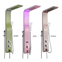 Paris 5 Function LED Shower Panel Shower Head Massage Jets with Hand Shower - Shower Panels And Columns