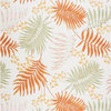 Moreno Contemporary Floral Area Rug, Orange & Cream, 5'3'' X 7'3''