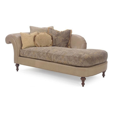 Leather Chaise Sofa & A Chaise Lounge