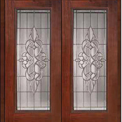 Prehung Exterior Double Door 80 Fiberglass Courtlandt Full Lite - Front Doors